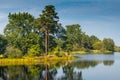 Beautiful landscape of the lake at sunny day. Royalty Free Stock Photo