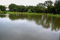 Beautiful landscape Lake View with green background