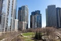 Lakeshore East Park with Modern Skyscrapers in Chicago