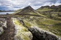 View of the Landmannalaugar mountains on Iceland Royalty Free Stock Photo