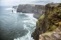 A beautiful landscape of Moher cliffs in spring. Royalty Free Stock Photo