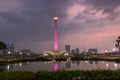 Beautiful landscape of Monas Monument in Medan Merdeka Square, Jakarta