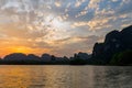 Beautiful landscape in the morning, lakeside, Nong Thale, Krabi