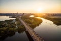 Beautiful landscape of Moscow in sunny evening Royalty Free Stock Photo