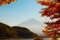 Beautiful landscape Mount fuji with sunset in Japan Royalty Free Stock Photo