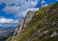 The beautiful landscape of Mount Sirente, one of the highest peaks of the Apennines with its 2349 meters Royalty Free Stock Photo