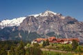 Beautiful landscape of mountain and the hotel Llao Llao near San Carlos de Bariloche town, Patagonia, Argentina Royalty Free Stock Photo