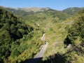 Beautiful landscape of mountain Kopaonik in Serbia, majestic pitoresque view, blue clear sky. Royalty Free Stock Photo