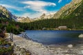 Beautiful landscape of mountain lake. High Tatras. Slovakia Royalty Free Stock Photo