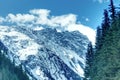 Beautiful landscape of mountain range near Banff National Park, Alberta, Canada Royalty Free Stock Photo