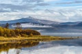 Beautiful landscape mountain and river at tromso, Norway Royalty Free Stock Photo