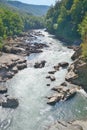 Beautiful landscape of the mountain river `White`. Royalty Free Stock Photo