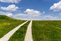 Beautiful landscape of mountain road in the Dolomites. Italy. Royalty Free Stock Photo