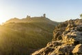 Beautiful landscape of mountain Roque Nublo at sunset, Gran Canaria, Spain Royalty Free Stock Photo