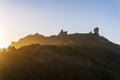 Beautiful landscape of mountain Roque Nublo at sunset, Gran Canaria, Spain Royalty Free Stock Photo