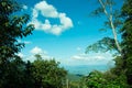 Beautiful landscape mountain view with green forest , blue sky and cloudy. The good travel for relax , the attractions in northern Royalty Free Stock Photo