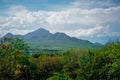 Beautiful landscape of mountains and city of Pyatigorsk Royalty Free Stock Photo