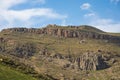 Beautiful landscape in the mountains at summer in daytime. Mountains at the sunset time. Azerbaijan, Caucasus. Khinalig