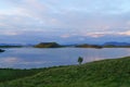 Beautiful landscape at Myvatn Lake in Iceland. Royalty Free Stock Photo