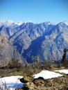 Beautiful nature landscape snowfall mountains Himalayas Royalty Free Stock Photo