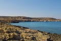 Beautiful landscape near of Cavo Greco in Ayia Napa, Cyprus island, Mediterranean Sea. Amazing blue green sea and sunny