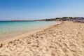 Beautiful landscape near of Nissi beach in Ayia Napa, Cyprus island, Mediterranean Sea. Amazing blue green sea and sunny day Royalty Free Stock Photo