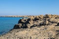 Beautiful landscape near of Cavo Greco in Ayia Napa, Cyprus island, Mediterranean Sea. Amazing blue green sea and sunny