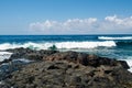 Beautiful landscape with ocean view and volcanic rocks. Punta Del Hidalgo, Tenerife, Canary Islands, Spain Royalty Free Stock Photo