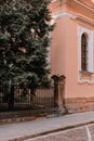 Beautiful scenery of the old city: streets, roofs, sights, doors Royalty Free Stock Photo