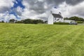 Beautiful landscape with old farm house, Scotland, UK. Royalty Free Stock Photo