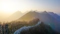 Beautiful landscape of the old part of the Great Wall of China