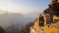 Beautiful landscape of the old part of the Great Wall of China