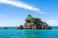 Beautiful landscape from one of the islands in the Adaman Sea. Travel resort background. Summer vacatioan. Copy space. Royalty Free Stock Photo