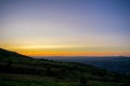 Beautiful landscape over mountains and city at sunset, cave hill belfast, Northern Ireland