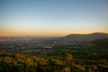Beautiful landscape over mountains and city at sunset, cave hill belfast, Northern Ireland