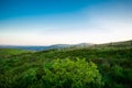 Beautiful landscape over mountains and city at sunset, cave hill belfast, Northern Ireland