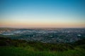 Beautiful landscape over mountains and city at sunset, cave hill belfast, Northern Ireland