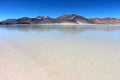Beautiful landscape over the salt flats Royalty Free Stock Photo