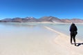 Beautiful landscape over the salt flats Royalty Free Stock Photo