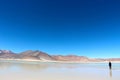 Beautiful landscape over the salt flats Royalty Free Stock Photo