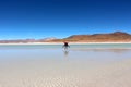 Beautiful landscape over the salt flats Royalty Free Stock Photo