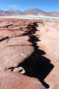 Beautiful landscape over the salt flats Royalty Free Stock Photo