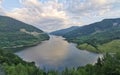 Beautiful landscape over Siriu Lake.