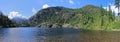 Landscape Panorama of Baby Bedwell Lake, Strathcona Provincial Park, Vancouver Island Mountains, British Columbia Royalty Free Stock Photo