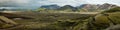 Panorama of the Landmannalaugar mountains on Iceland Royalty Free Stock Photo