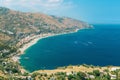 Beautiful landscape panorama Taormina Sicily Italy Royalty Free Stock Photo