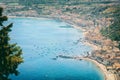 Beautiful landscape panorama Taormina Sicily Italy Royalty Free Stock Photo