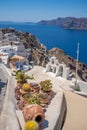 Beautiful Landscape Panorama view of Santorini Greece Royalty Free Stock Photo