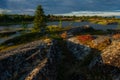 Beautiful landscape in Rabocheostrovsk, Karelia at summer