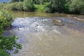 Beautiful landscape with rifts on the river